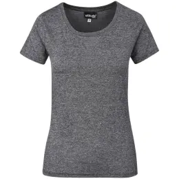 Ladies Oregon Melange T-Shirt Charcoal Front